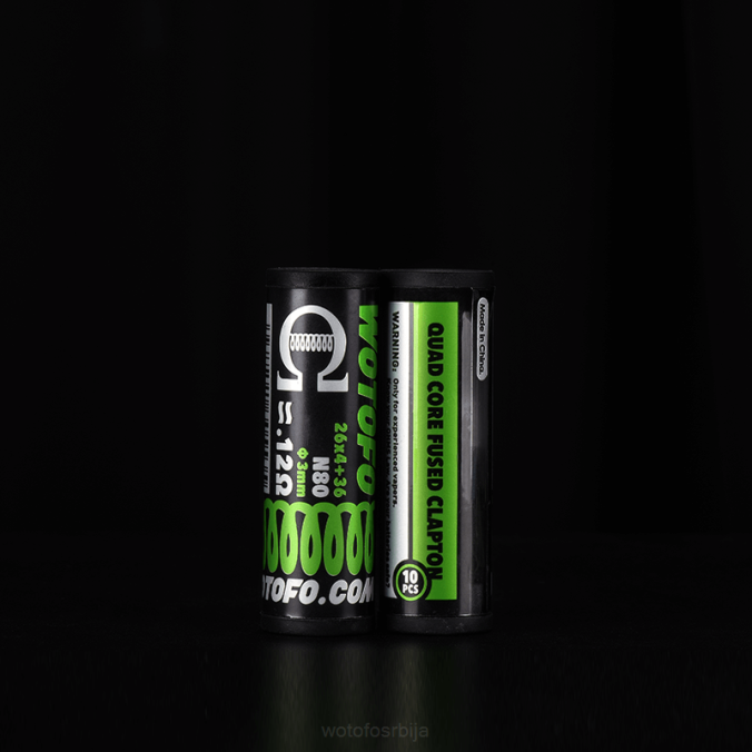 Wotofo унапред изграђене калемове куад цоре фусед цлаптон 0.12 охм PZT6337 Wotofo flavors