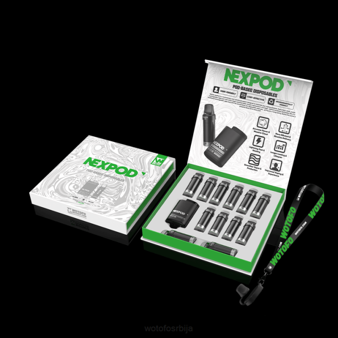 Wotofo NEXPOD комплет 20мг суштинска кутија PZT67 Wotofo flavors